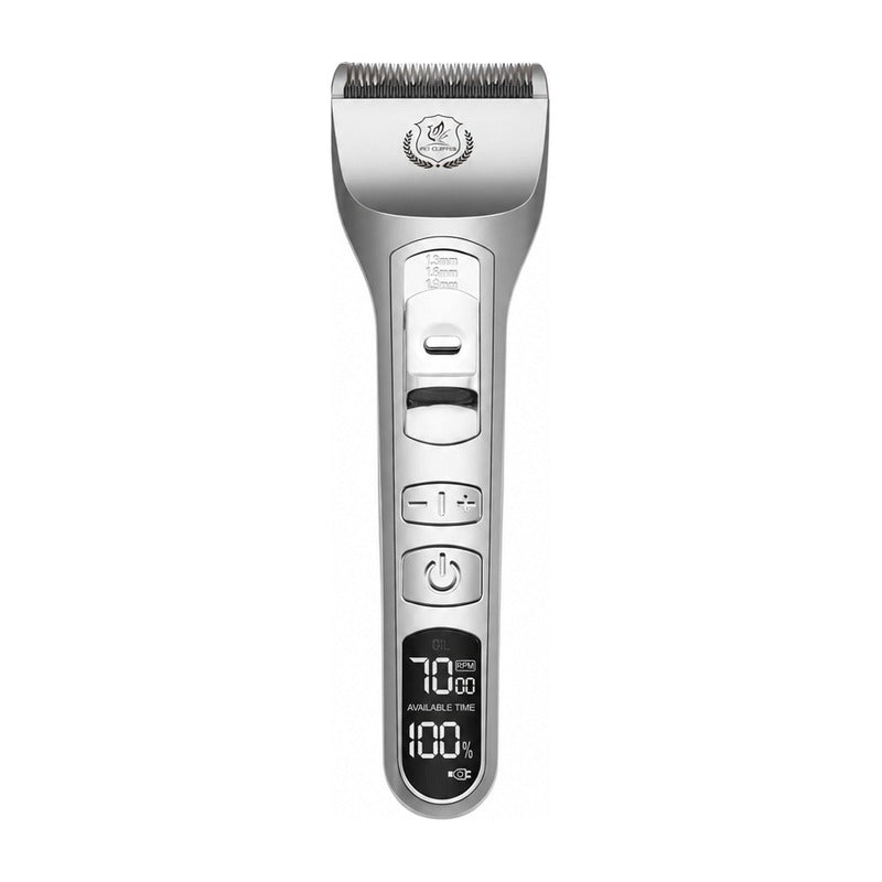 Tondeuse chien sans fil - écran LCD, recharg, photo du produit sur fond blanc