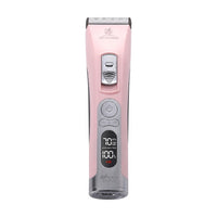 Tondeuse chien sans fil - 5 vitesses, écran de charge — Rose