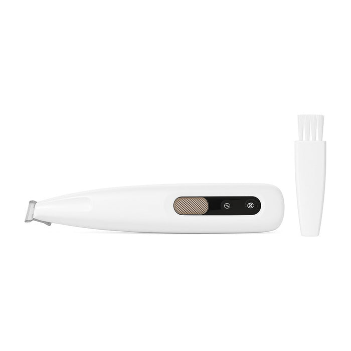 Tondeuse de finition étanche LED pour chien, lame large 18 mm sur fond blanc