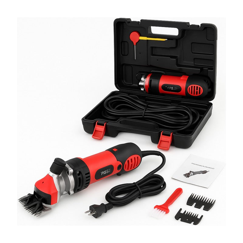 Tondeuse électrique professionnelle 6 vitesses pour moutons et chèvres sur fond blanc
