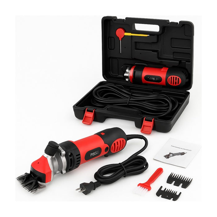 Tondeuse électrique professionnelle 6 vitesses pour moutons et chèvres sur fond blanc
