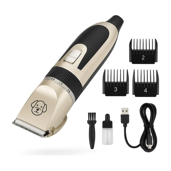 Tondeuse électrique rechargeable pour chien, chat et lapin sur fond blanc