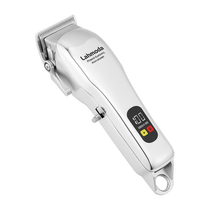 Tondeuse électrique rechargeable professionnelle à faible bruit sur fond blanc