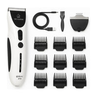 Tondeuse électrique rechargeable sans fil pour chien sur fond blanc