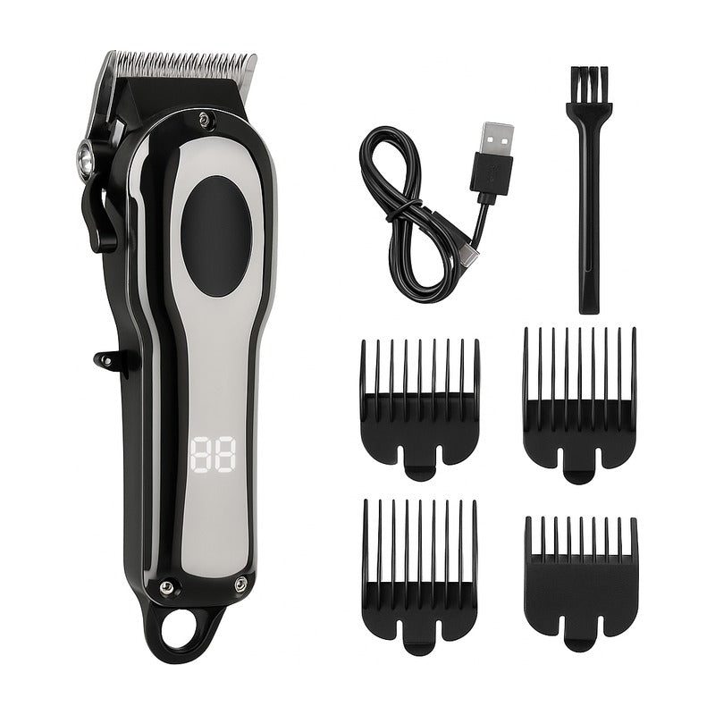 Tondeuse électrique rechargeable USB silencieuse multi-animaux sur fond blanc