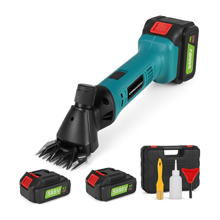 Tondeuse électrique sans fil 500W 6 vitesses pour moutons et chèvres sur fond blanc