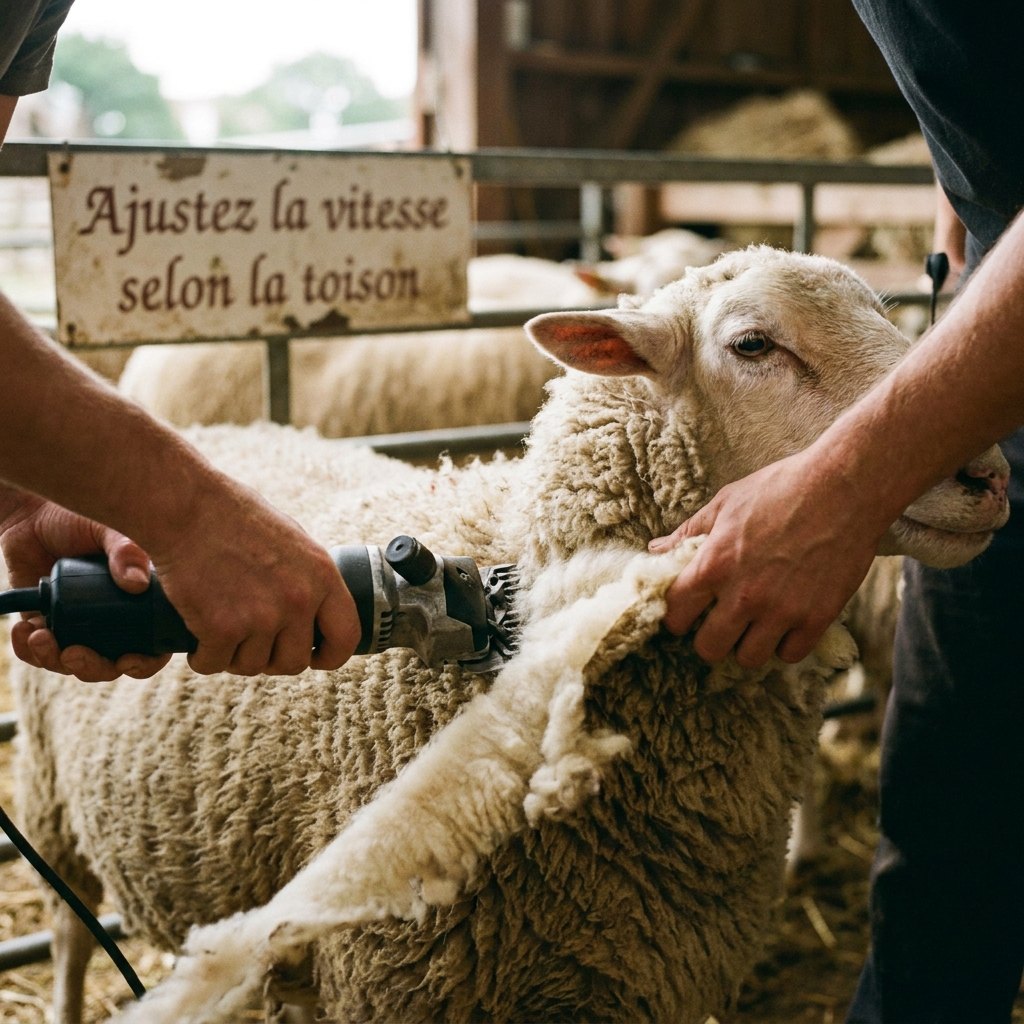 Ajustez la vitesse selon la toison
