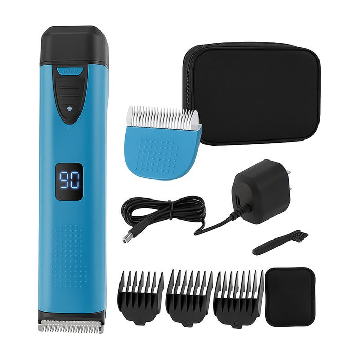 Tondeuse électrique sans fil rechargeable pour chiens et chats sur fond blanc