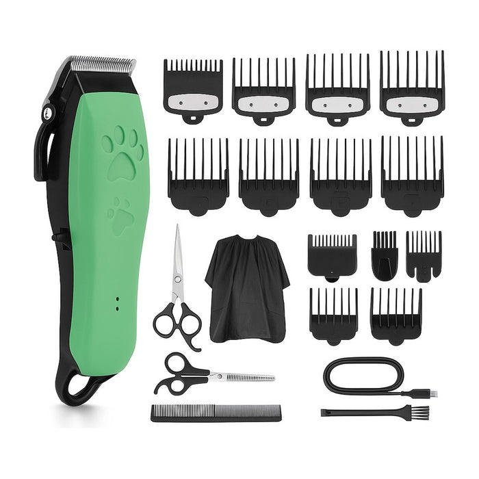 Tondeuse rechargeable pour chiens et chats, 4 heures de charge sur fond blanc